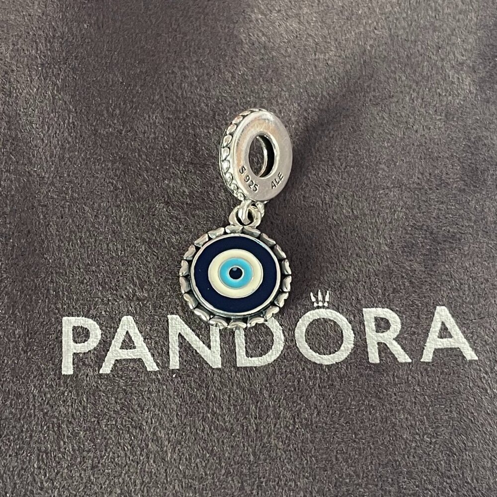 Pandora Evil Eye Silver Dangle Charm